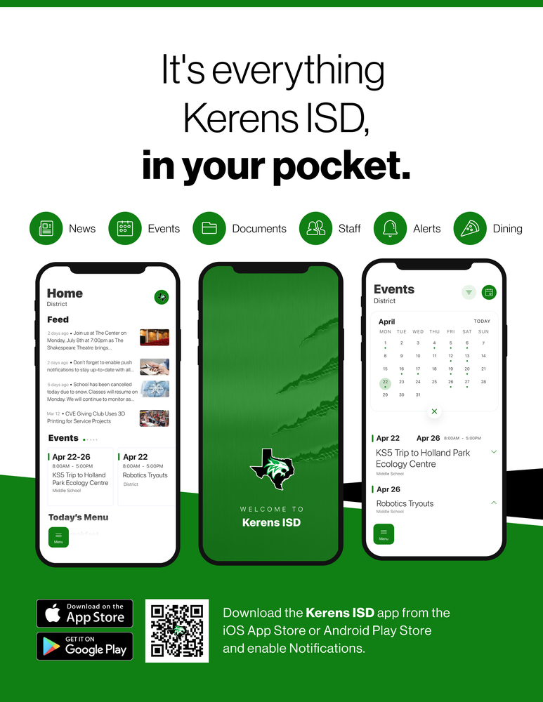 It's everything Kerens ISD, in your pocket. 